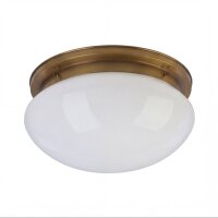 Plafonnier de style E27 laiton antique verre Ø20 cm