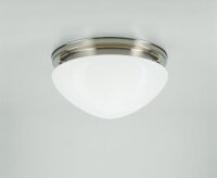 Deckenlampe Messing Glas Ø30 cm E27 in Nickel