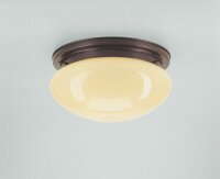 Lampe de plafonnier laiton antique verre en ivoire E27...