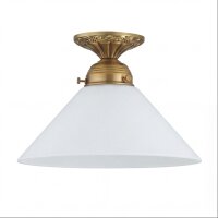 Blendarme Deckenleuchte Berliner Messing Glas B:25 cm