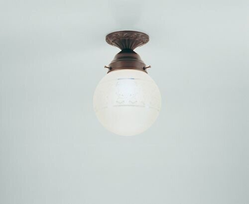 Deckenlampe Messing Antik Glas blendarm Muster B:15 cm