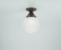 Lampe de plafonnier laiton antique verre...