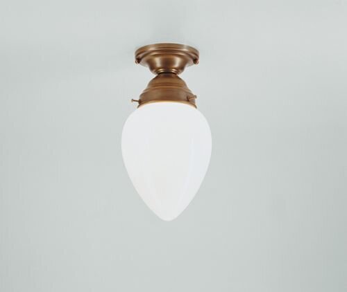 Deckenlampe Berliner Messing Glas blendarm E27 B:14 cm