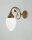 Wandleuchte Berliner Messing Glas E27 T:30 cm blendarm
