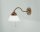 Wandlampe mit Zugschalter Glas Messing E27 blendarm