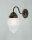 Jugendstil Wandlampe Messing Glas E27 T:20 cm blendarm