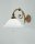 Applique murale chaleureuse laiton verre interrupteur E27 P:42 cm