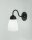 Antike Wandlampe Messing Glas E27 T:21 cm Jugendstil