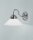 Wandlampe Jugendstil in Nickel Glas Messing E27 T:25 cm
