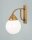 Gem&uuml;tliche Wandlampe Berliner Messing Glas E27 blendarm
