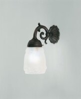 Wandleuchte Messing Glas blendarm Ornamente E27 Antik