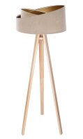 Lampadaire MANDAN Beige Or Tripode 145cm Salon