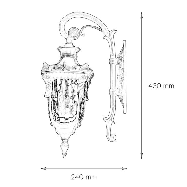 Wandlampe Außen in Bronze Rustikal IP44 Haus Hof