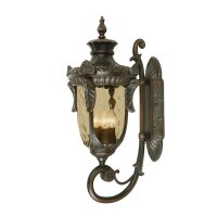 Lampe de cour antique H:64cm grande métal verre...
