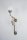 Wohnliche Wandleuchte Messing Glas Wei&szlig; E27 H:86 cm