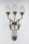 Blendarme Wandleuchte Messing Glas Wei&szlig; E27 H:86 cm
