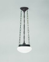 Runde Hängelampe Antik Messing Glas E27 Ø20...