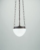 Runde Pendelleuchte Antik Messing Glas E27 Ø17 cm