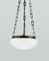 Runde Pendelleuchte Antik Messing Glas E27 Ø30 cm