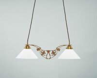 Lampe à suspendre Berliner laiton verre ornements...