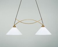 Grande lampe suspendue Berliner laiton verre E27 96 cm