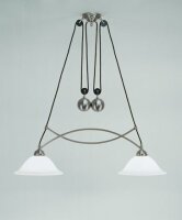 Blendarme Hängelampe Messing Glas 92 cm E27 in Nickel