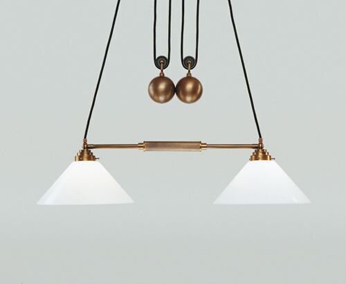 Suspension résidentielle Berliner laiton verre E27 83 cm