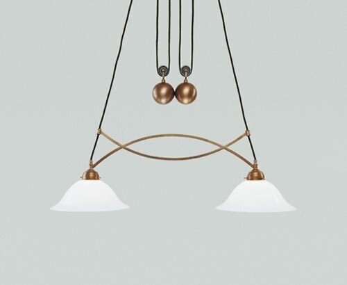 Blendarme Suspension Berliner laiton verre E27 92 cm