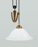 Blendarme Hängelampe Berliner Messing Glas E27 B:35 cm