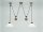 Flexible Pendelleuchte Jugendstil Messing Glas 2-flmg