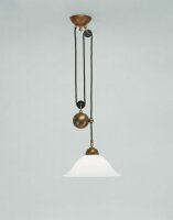 Pendelleuchte Messing Glas E27 L:30 cm gemütlich