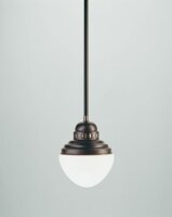 Accueillant luminaire suspendu verre antique laiton...