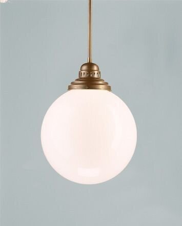 Kugel Lampe à suspendre verre laiton véritable E27 Ø35 cm rond