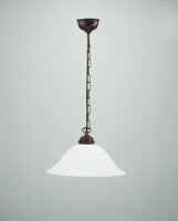 Antike Pendelleuchte Glas Messing Ø35 cm E27 blendarm