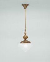 Messing Hängelampe Glas blendarm E27 Ø28 cm...
