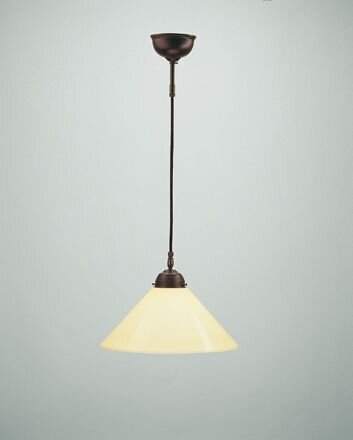 Hängeleuchte Antik Messing Glas Elfenbein E27 Ø30 cm