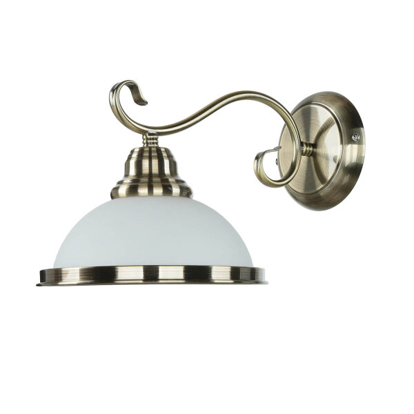 Applique ELISETT avec abat-jour en verre antique