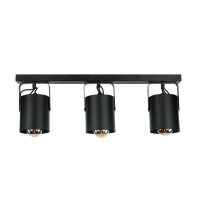 Projecteur de plafond noir 3 flmg E27