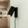 Petite lampe spot avec interrupteur Câble noir GU10