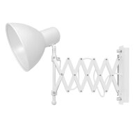 Verstellbare Wandlampe Weiß mit Auszug HARMONY