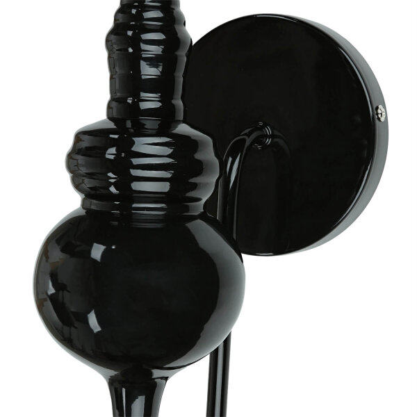 Applique murale design noir et or