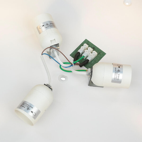 Deckenlampe 4-flammig Grün Gold Stoff dekorativ