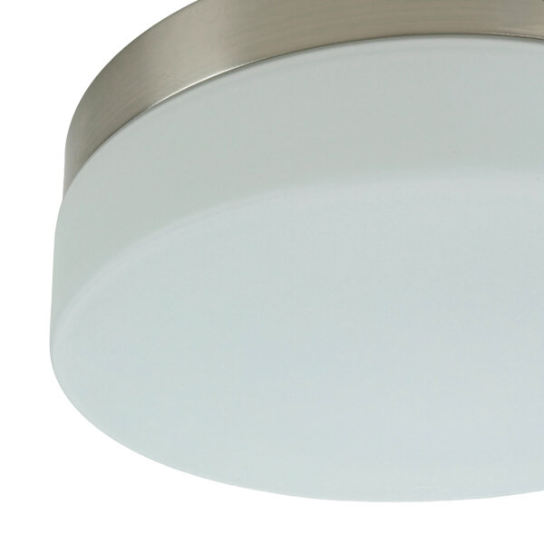 Deckenlampe Glas Matt Nickel