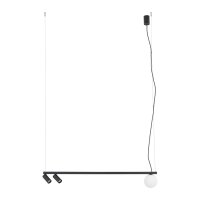 Pendelleuchte Aluminium Glas 107 cm GU10 G9 blendarm