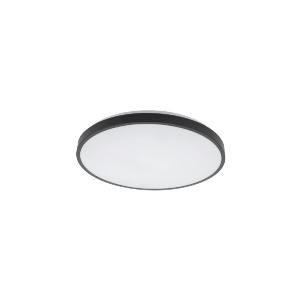 Runde LED Deckenleuchte Schwarz Metall 4000 K Ø38,5 cm