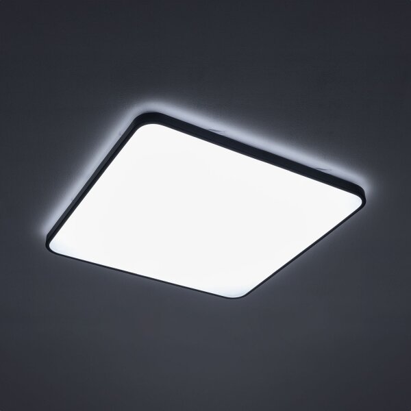 Blendarme LED Deckenlampe Schwarz Metall 6000 lm B:63,5