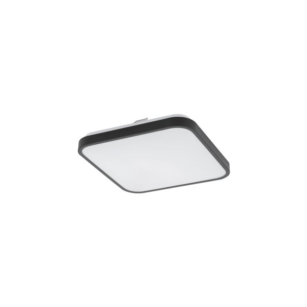 Lampe de plafonnier ronde LED noir métal 1200 lm Ø33,5 cm