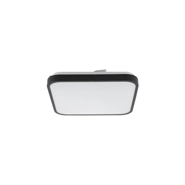 Lampe de plafonnier ronde LED noir métal 1200 lm Ø33,5 cm
