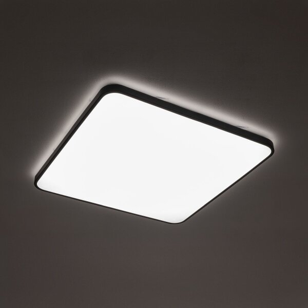 Blendarme LED Deckenlampe Schwarz Metall 3000 K B:63,5