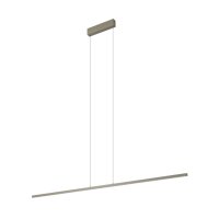 LED H&auml;ngelampe Aluminium Seidenolive 32 W 150 cm lang